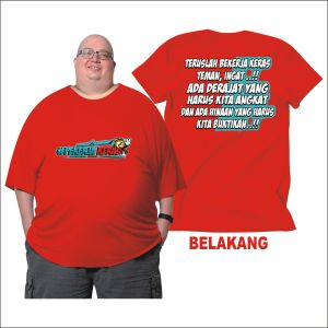 BB 150 KG Kaos #Pekerja Keras Fat Kaos Jumbo Big Size Dewasa 2XL Sampai 7XL Kaos Pria Kaos Wanita Bahan Semi Katun Combed 24s