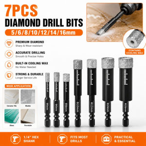 5-16mm Hexagonal Shank Brazed Dry Ceramic Tile Drill Bit Marble Granite Vitrified Tile Drill Bit