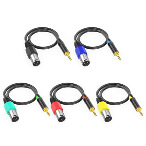 XLRs เกรดสตูดิโอตัวเชื่อมต่อตัวผู้กับ Kabel Sound 3.5มม. ที่มีการป้องกันสองชั้นสำหรับการถ่ายโอนสัญญาณที่ชัดเจน