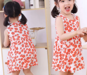 KYII Girl Dress New Sleeveless Summer Suspenders Baby Chic Princess Children Dress ky22211