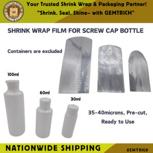 200pcs Shrink Wrap Plastic Packaging Shrinkable Plastic Sealer Film For Screw Flip Cap Bottle