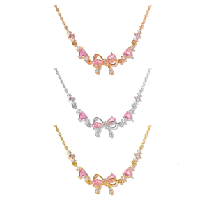 Thời Trang Tim Zirconia Vòng Đeo Tay Với Tinh Tế Bowknot Có Thể Điều Chỉnh Dây Đeo Cổ Tay Hợp Thời Trang Cô Gái Dây Đeo Cổ Tay Phụ Kiện