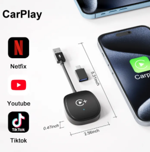 FEINODI Wireless CarPlay/Android Auto video Adapter Wired CarPlay to Wireless CarPlay Plug and Play for iphone/Android
