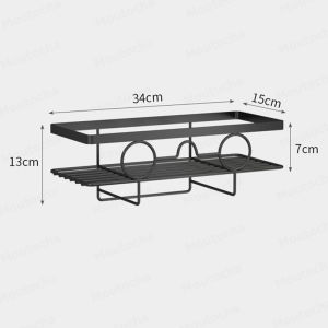 ชั้นวางบนชักโครก ชั้นวางของในห้องน้ำ ตะแกรงสแตนเลสไม่ต้องเจาะผนัง ไม่ต้องใช้สว่าน รับน้ำหนักได้ดี แผ่นกาว2ชิ้น แถมตะขอห้อย5ชิ้น