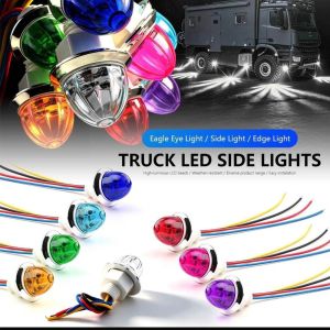 DORADO 1.25 Inch Diameter LED Side Marker Light Decorative Lamp Small Size Trailer Warning Light Decorative Watermelon Design LED Clearance Light For Truck