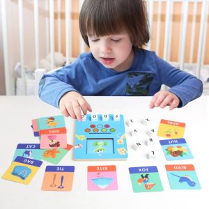 FVZSDF Alphabet Classification Alphabet Learning Building Blocks Education Cognition Wooden Puzzle Educational Toy Matching Game DIY Letter Recognition Toy Girls