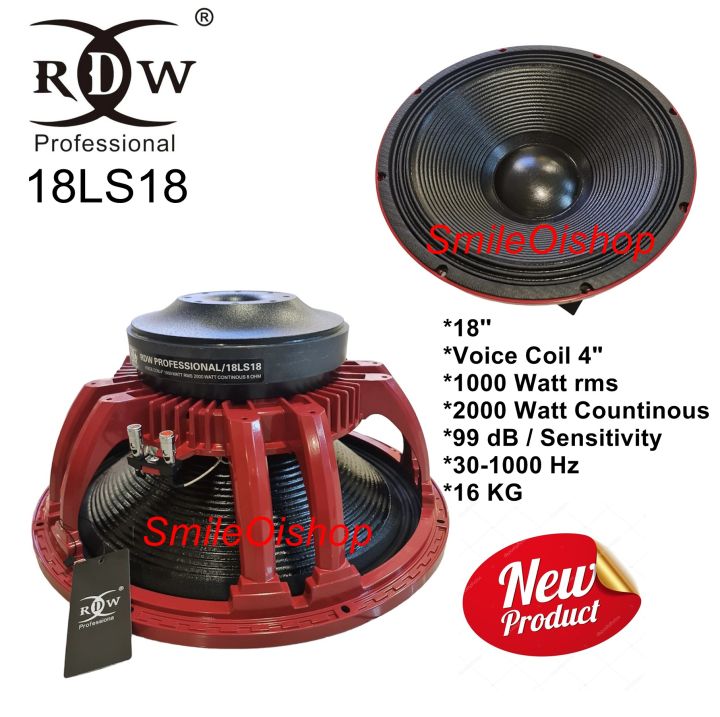 Speaker RDW 18LS18 1000W rms 2000W Countinous Speaker Component 18