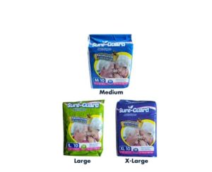 (INS-J) Sure-Guard Adult Tape Type Diapers 10-pcs Pack | Multi Sizes Available