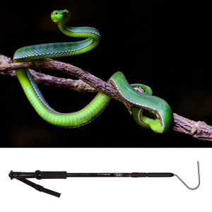Snake Hook Reptile Grabber Rattle Snake CatcherStainless Steel And Aluminium Alloy Handing Tool3-Section Extandable 26〃-53〃(66cm-135cm) - intl