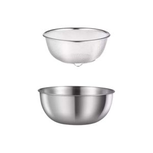 SFHDF Mesh Vegetable Drain Basket Double Layer Stainless Steel Fruit Vegetable Washing Bowl Food Organizer Efficient Cleaning Food Storage Container Household