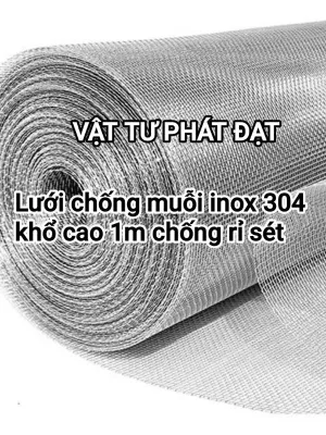 Lưới chống muỗi inox 304 khổ cao 1m chống rỉ sét dùng để ngăn chặn côn trùng.