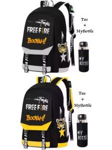 [ Free Botol ] Tas Freefire Anak Laki Laki / Tas ransel sekolah anak laki laki tk sd kelas 123456 / Tas ff booyah / Tas anak cowok / Tas kekinian yg lagi viral /Tas anak pria tk sd  / Tas punggung anak laki laki / Tas karakter anak /  Backpack sekolah