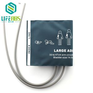 33-48CM Large Adult Blood Pressure Nibp Cuffs Upper Arm Cuff Double Tube Nylon Coat Nibp Cuff for Ge Dash2000 Dash 3000 Patient Monitor