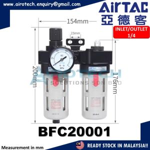 AirTAC AFC BFC Series Air Filter Regulator+Lubricator(FR+L) AFC1500 AFC2000 BFC2000 BFC3000 BFC4000