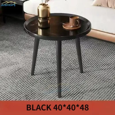 [SG Seller]Living Room Modern Coffee Table with Open Storage Scandinavian Round Wooden Coffee Table Nordic Design
