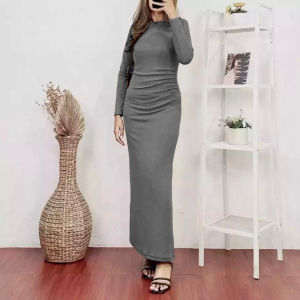 ORINA DRESS KNIT PREMIUM - BASIC KNIT SLIM DRES KOREAN STYLE - LONG DRESS KOREA - DRESS PANJANG WANITA RIB KNIT - DRESS BODYCON - TERMURAH TERLARIS TERBARU KEKINIAN 2024 - BISA COD - DRESS WANITA - DRESS 2024