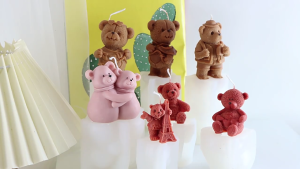 Flexible Silicone Mould for Bear Shaped Sturdy and Heat Resistants Suitable for Handmade Projects Ornament