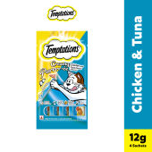 TEMPTATIONS Creamy Purrrr-ee Cat Treats - Chicken & Tuna / Salmon & Cheese / Maguro & Scallop 48g