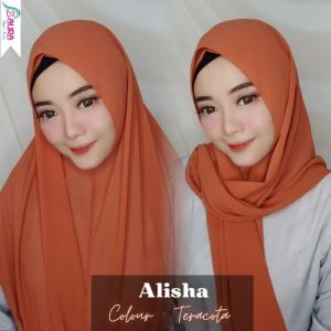 Alisha Daily Hijab Zaura Ceruty Segitiga Instan