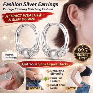 Earrings 925 Sterling Silver Vintage Circle Earrings Hearing Protection Decoration Stylish and Sophisticated