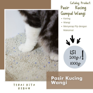 Pasir Kucing Butiran Gumpal Wangi Repack 1000 Gr