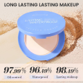 【Buy 1 Take 2】Oil Control Face Powder Waterproof Long-lasting Setting Powder Light Face Compact Powder With Mirror+Puff. 