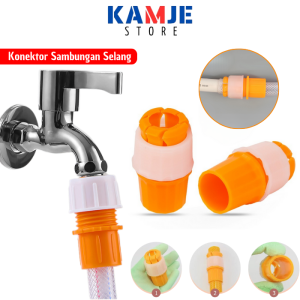 KAMJE Konektor Selang Sambungan Keran Air Flexible Alat Penyambung Pipa Wastafel Kamar Mandi
