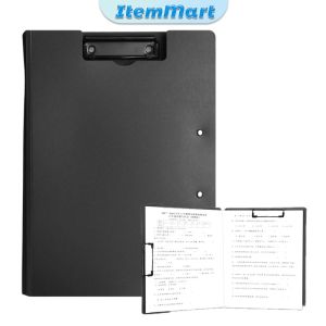 ItemMart A4 Clip File Folder Board Single Clamp / Double Clamp Portable Document Organizer School Office 1PCS