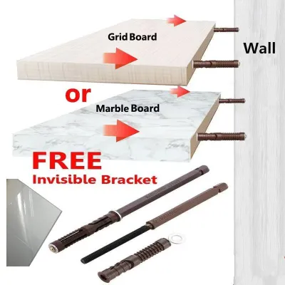 40/60/80CM FLATWOOD - New Wood Wall Shelves for Living Room Bedroom Kitchen Office Wall Mounted 50cm Long Floating Shelves