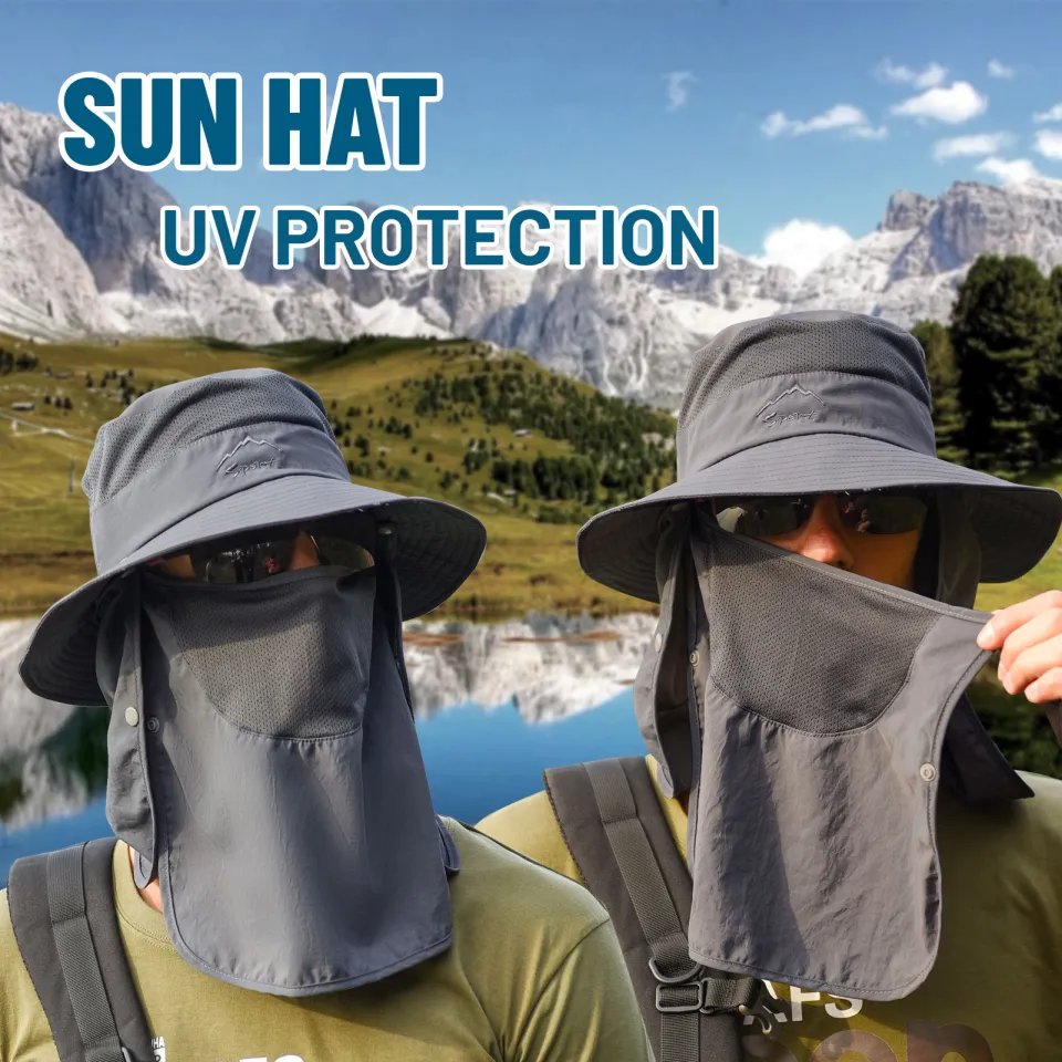 Wide Brim Sun Hat, Portable Sun Protection Cap for Mountaineering