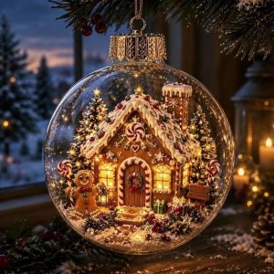 MODERNLUX Chất liệu acrylic.  trang trí Giáng sinh có đèn Kích thước 8CM  dây chuyền hình ông già Noel Lễ hội Thiết kế trong suốt.  dây chuyền hình cây thông Noel Cây thông Noel