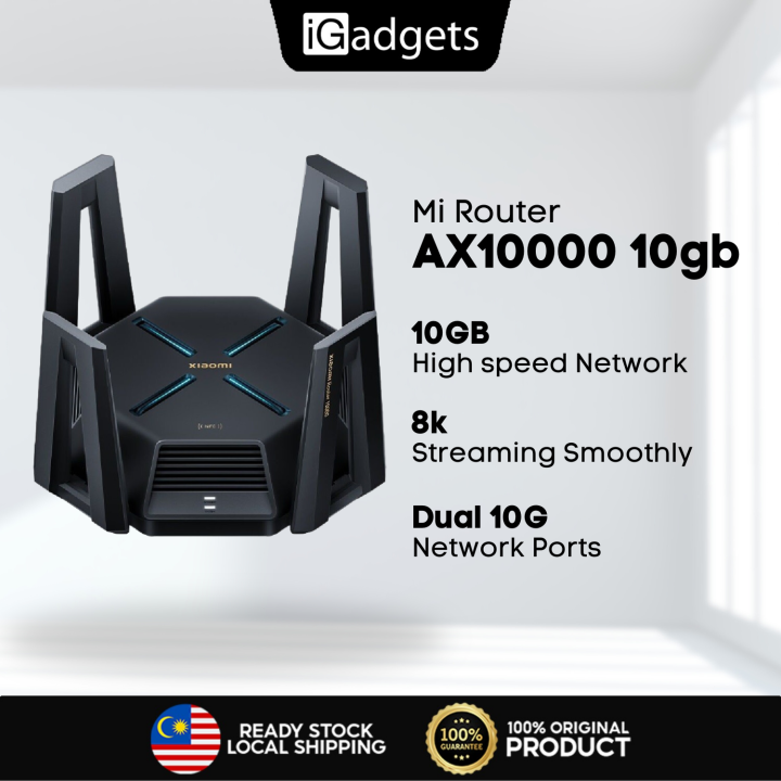 XIAOMI AX10000 10 Gigabit Router WIFI Tri-band Dual 10G Network Port ...