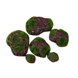 MICANGP Green Miniature Home Garden Decoration DIY For Vase Glass Cylinder Artificial Plant Rock Foam Moss Stone Micro Landscap Fake Stone