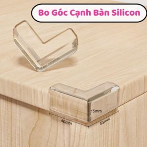 Bo Góc Bàn Silicon Trong Suốt An Toàn Cho Bé – Combo 2 Set (1 Set 4 Miếng Tổng 8 Miếng) Keo 3M Chắc