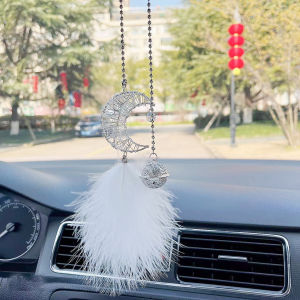 Khánh Treo Xe Dream Catcher Mặt Trăng Và Tiểu Hành Tinh Dây Đan Vòng Nhỏ Gọn Vòng Dream Catcher Treo Tường May Mắn
