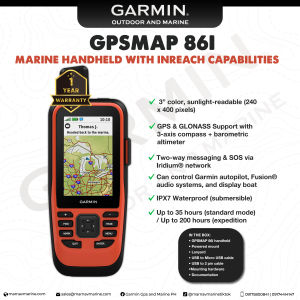 Garmin GPSMAP 86i - Marine Handheld With inReach® Capabilities