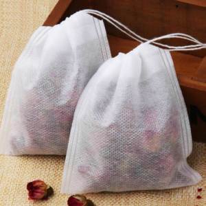 100PCS/pack Empty Teabags String Heat Seal Filter Paper Herb Loose Tea Bag Drawstring Pouch Teabag Empty Unbleached Cotton Non-Woven Tea Strainer Disposable Seal Empty Tea Bag Filter Stop Coffee Filter Bag Tea Filters Coffee Tea Tea Making Accessories