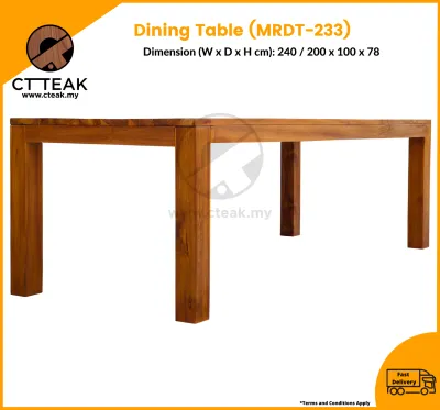 CT Teak Furniture Jati / Teak Wood Dining Table (MRDT-233)