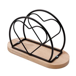 YOCKY Space-Saving Metal Napkin Holders Nordic Style Freestanding Tissue Storage Rack Modern Multi-purpose Vertical Napkin Dispenser Kitchen