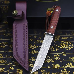 Japan - Damasgergerger Steel All Tang is a straight an outdoor EDC and a collectible gift.