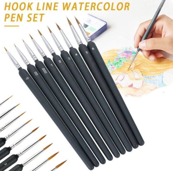 Ymiko Abrasion-Resistant Hook Wire Paint Brush, Hook Line Pen, For Gouache Line Drawing