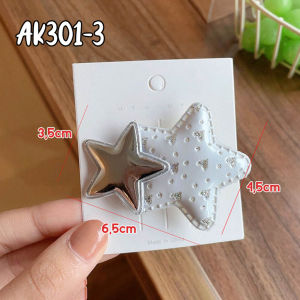 Jepit Rambut Korea Anak Perempuan Double Bintang Jepitan Poni Motif Star Lucu Aksesoris Rambut AK301