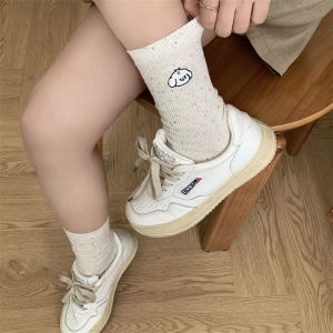 ✨CADIAES✨ถุงเท้านักเรียนแฟชั่นญี่ปุ่น ถุงเท้าผู้หญิง พิมพ์ลายสุนัขแมวน่ารัก ผ้าฝ้ายแท้ ระบายอากาศได้ดี ราคาส่ง