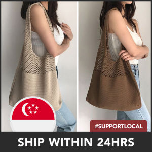 Luela Everyday Sling Tote Bag l Knit l Weaving l Pocket l Quality l Instock