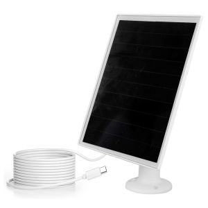 Robust 20W Solar Panel Charger for EufyCam 3/3C with Micro USB and USB-C Ports Portable Solar Power Supply for Security Surveillance
