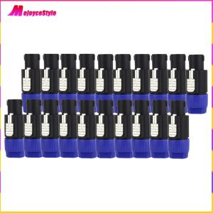 【NEW】 20 Pcs Audio Cable Adapter Connectors 4 Pole Speaker Plug NL4FC Speaker Connector for Amplifier