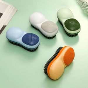 LIKANTA Double-sided Underwear Cleaning Brush Soft Bristled Colorful Laundry Brush Clothing Cleaning Brush Household Shoes Scrubbing Brush For Cleaning Shoes Clothes