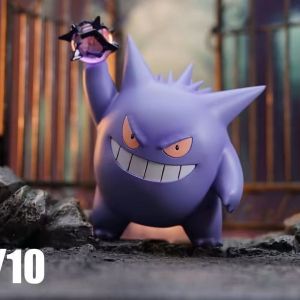 AU Mô hình Gengar trong suốt Pokémon vật trang trí mô hình sưu tầm thiết kế sáng tạo phong cách thời thượng.