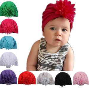 Mũ/ Nón turban Hoa cho bé siêu - Nón/ Mũ Em Bé Hoa xòe Lớn Mùa Xuân Mũ Turban Bằng Cotton Mềm Cho Bé Gái Mũ Trẻ Em Tập Đi Màu Trơn Mũ