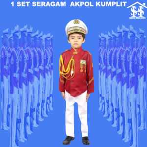 BAJU SERAGAM PROFESI ANAK AKPOL AKADAMI KEPOLISIAN KUMPLIT KOSTUM KARNAVAL 17 AGUSTUS TERBARU UNTUK LAKI LAKI / PEREMPUAN PAUD / TK KELAS 1 2 3 4 5 6 7 UMUR 3 4 5 6 7 8 9 10 KUMOLIT